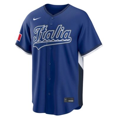 Alternative view of Matt Festa Italy Baseball 2026 World Baseball Classic Royal Road Jersey - All Stitched