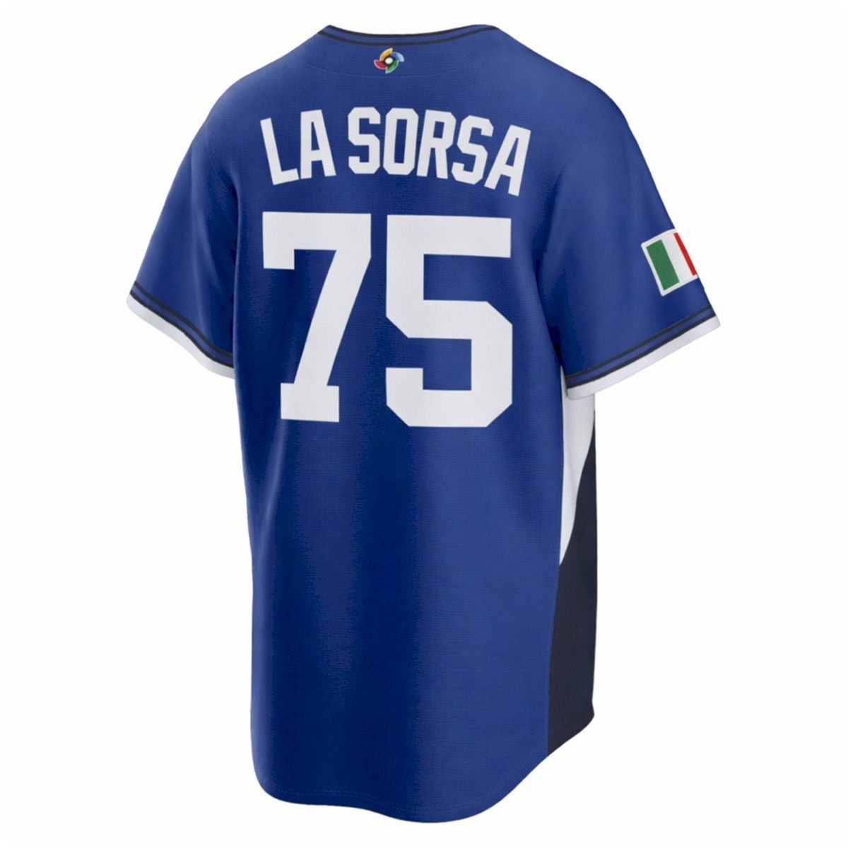Joe La Sorsa Italy Baseball 2026 World Baseball Classic Royal Road Jersey - All Stitched - Image 3
