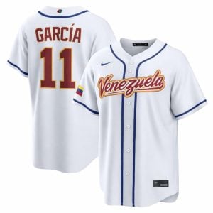 Maikel García Venezuela Baseball 2026 World Baseball Classic White Home Jersey – All Stitched