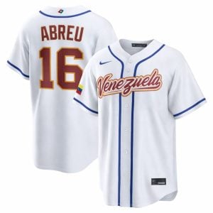 Wilyer Abreu Venezuela Baseball 2026 World Baseball Classic White Home Jersey – All Stitched