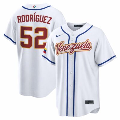 Eduardo Rodríguez Venezuela Baseball 2026 World Baseball Classic White Home Jersey – All Stitched