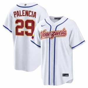 Daniel Palencia Venezuela Baseball 2026 World Baseball Classic White Home Jersey – All Stitched