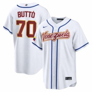 José Buttó Venezuela Baseball 2026 World Baseball Classic White Home Jersey – All Stitched