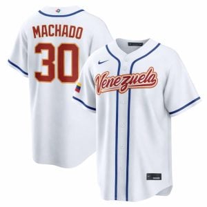 Andrés Machado Venezuela Baseball 2026 World Baseball Classic White Home Jersey – All Stitched