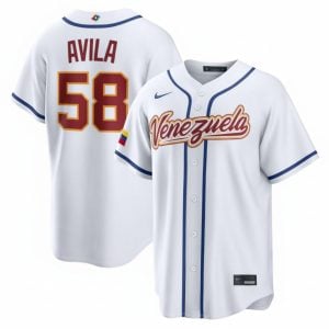 Luinder Avila Venezuela Baseball 2026 World Baseball Classic White Home Jersey – All Stitched