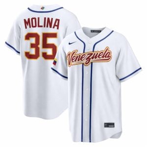 Anthony Molina Venezuela Baseball 2026 World Baseball Classic White Home Jersey - All Stitched