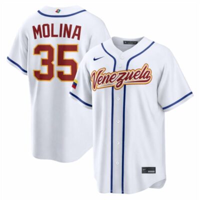 Anthony Molina Venezuela Baseball 2026 World Baseball Classic White Home Jersey - All Stitched