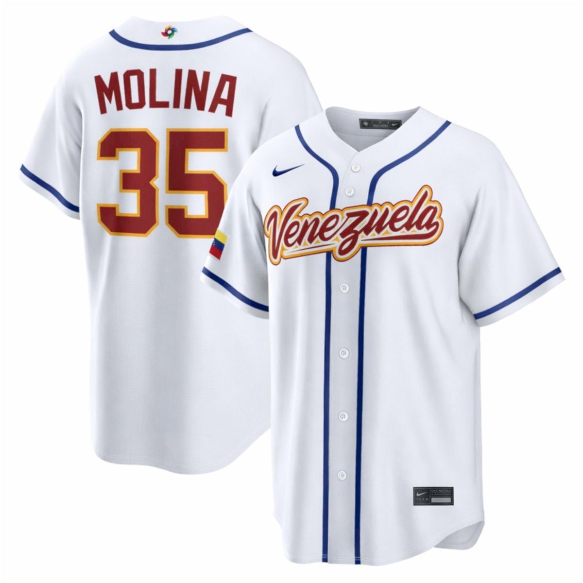 Anthony Molina Venezuela Baseball 2026 World Baseball Classic White Home Jersey - All Stitched