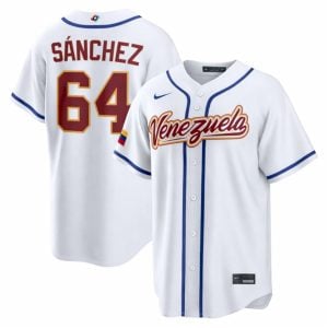 Ricardo Sánchez Venezuela Baseball 2026 World Baseball Classic White Home Jersey - All Stitched