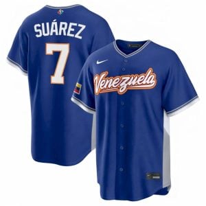 Eugenio Suárez Venezuela Baseball 2026 World Baseball Classic Royal Road Jersey - All Stitched