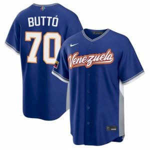 José Buttó Venezuela Baseball 2026 World Baseball Classic Royal Road Jersey - All Stitched