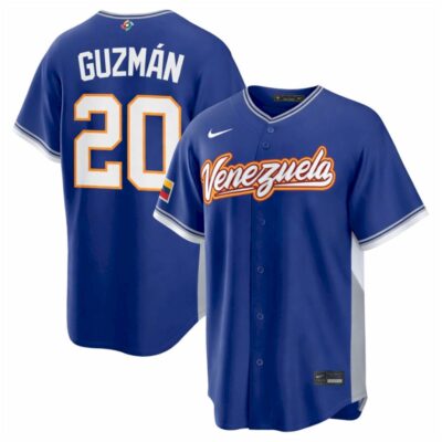 Carlos Guzmán Venezuela Baseball 2026 World Baseball Classic Royal Road Jersey - All Stitched