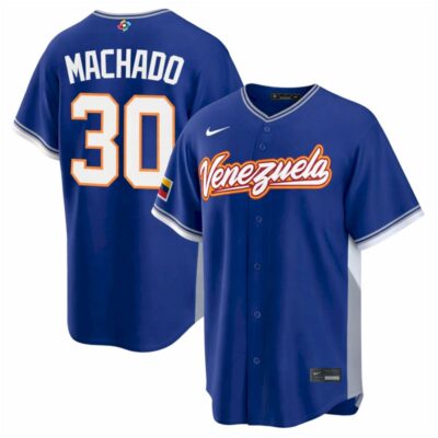 Andrés Machado Venezuela Baseball 2026 World Baseball Classic Royal Road Jersey - All Stitched