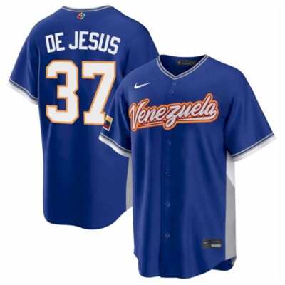 Enmanuel De Jesus Venezuela Baseball 2026 World Baseball Classic Royal Road Jersey - All Stitched