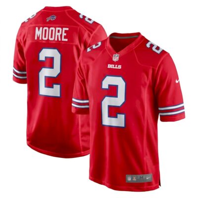 D.J. Moore Buffalo Bills Red Alternate Game Jersey - All Stitched