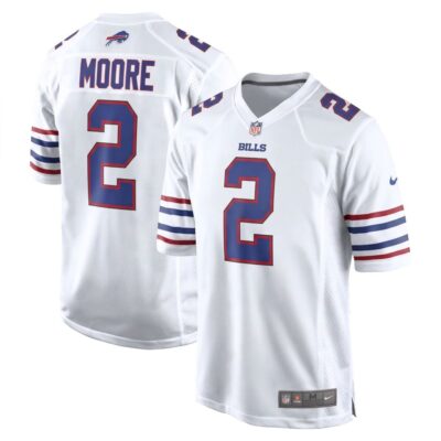 D.J. Moore Buffalo Bills White Alternate Game Jersey - All Stitched
