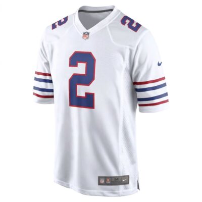 Alternative view of D.J. Moore Buffalo Bills White Alternate Game Jersey - All Stitched