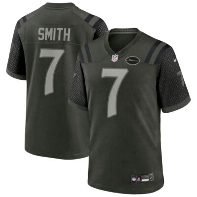 Geno Smith New York Jets Gotham Green Rivalries Collection Game Jersey - All Stitched