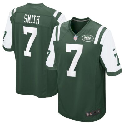 Geno Smith New York Jets Green Game Jersey - All Stitched