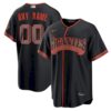 Custom San Francisco Giants Black Gigantes Alternate Jersey - All Stitched