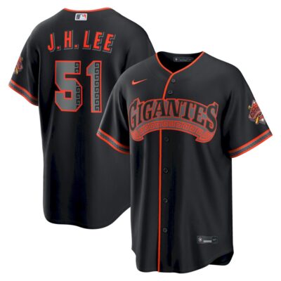 Jung Hoo Lee San Francisco Giants Black Gigantes Alternate Jersey - All Stitched