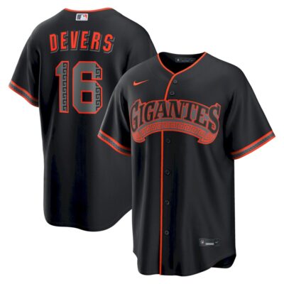 Rafael Devers San Francisco Giants Black Gigantes Alternate Jersey - All Stitched