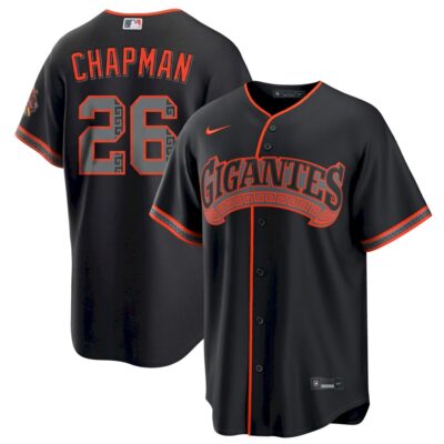 Matt Chapman San Francisco Giants Black Gigantes Alternate Jersey - All Stitched