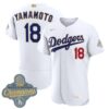 Yoshinobu Yamamoto Los Angeles Dodgers White 2026 Gold Collection Limited Jersey - All Stitched