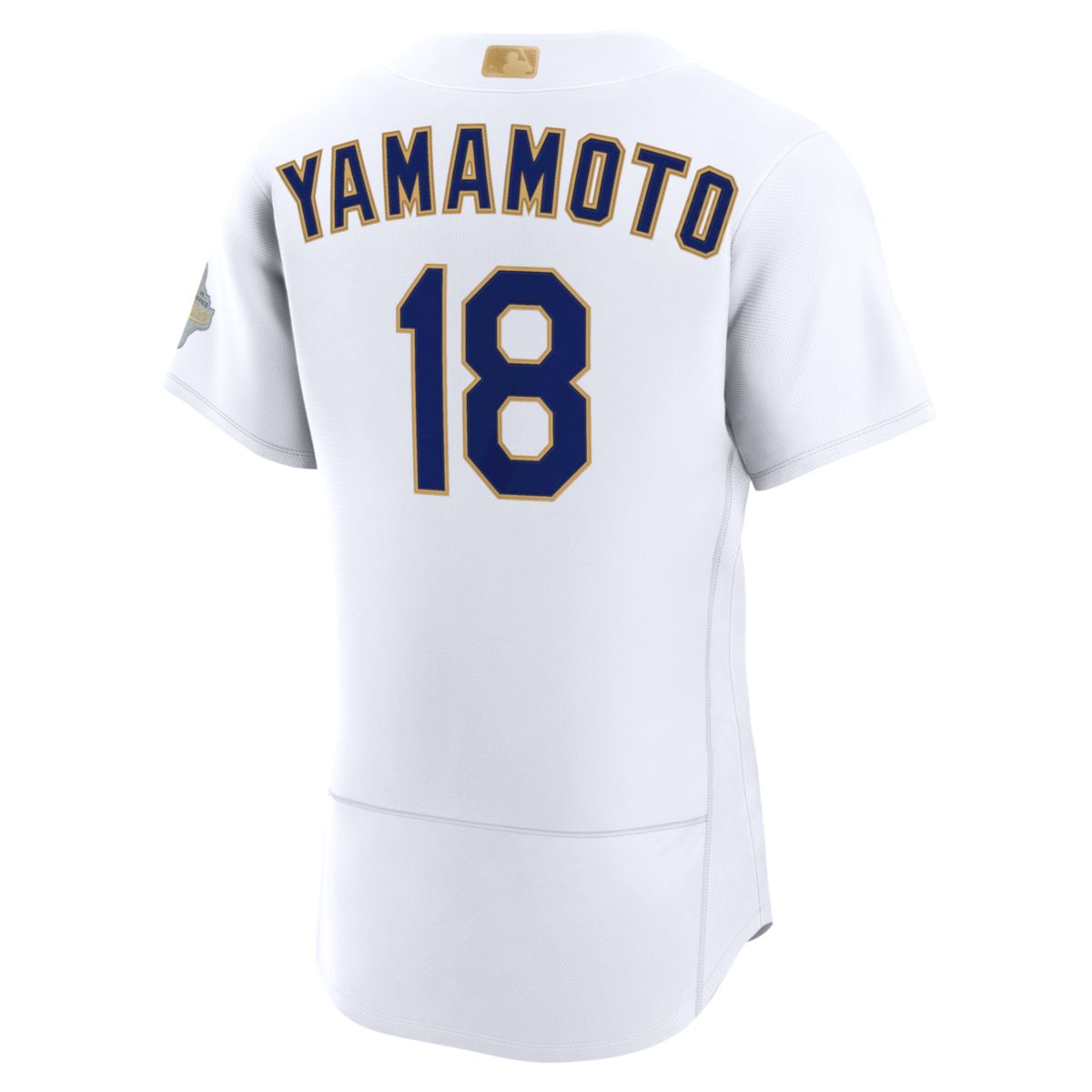 Yoshinobu Yamamoto Los Angeles Dodgers White 2026 Gold Collection Limited Jersey - All Stitched - Image 3