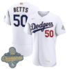 Mookie Betts Los Angeles Dodgers White 2026 Gold Collection Limited Jersey - All Stitched