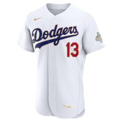 Alternative view of Max Muncy Los Angeles Dodgers White 2026 Gold Collection Limited Jersey - All Stitched