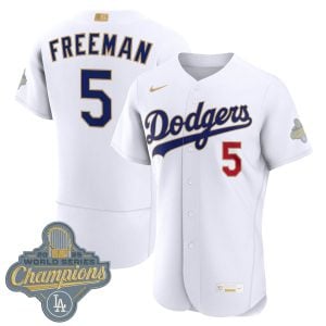 Freddie Freeman Los Angeles Dodgers White 2026 Gold Collection Limited Jersey - All Stitched