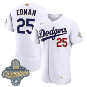 Tommy Edman Los Angeles Dodgers White 2026 Gold Collection Limited Jersey - All Stitched