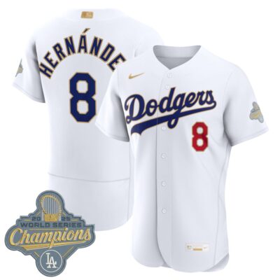 Enrique Hernández Los Angeles Dodgers White 2026 Gold Collection Limited Jersey - All Stitched