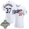 Teoscar Hernández Los Angeles Dodgers White 2026 Gold Collection Limited Jersey - All Stitched