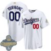Custom Los Angeles Dodgers White 2026 Gold Collection Jersey - All Stitched