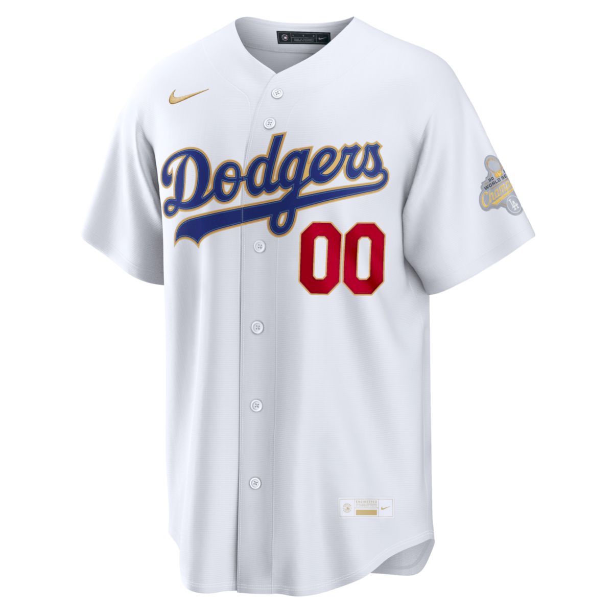 Custom Los Angeles Dodgers White 2026 Gold Collection Jersey - All Stitched - Image 2