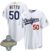 Mookie Betts Los Angeles Dodgers White 2026 Gold Collection Jersey - All Stitched