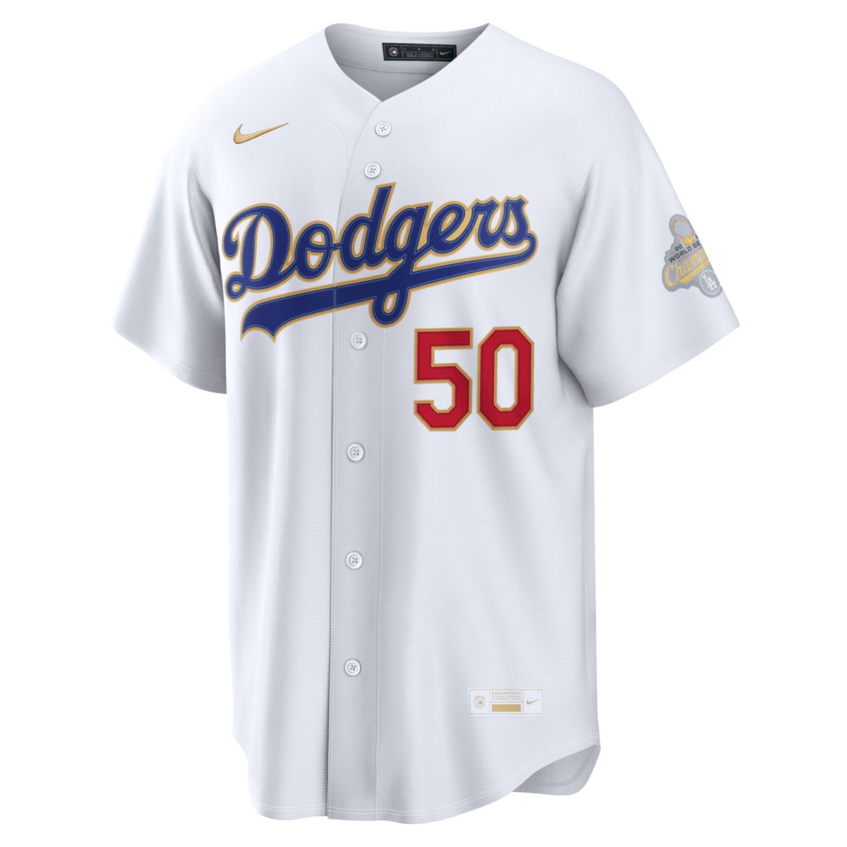 Mookie Betts Los Angeles Dodgers White 2026 Gold Collection Jersey - All Stitched - Image 2