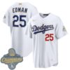 Tommy Edman Los Angeles Dodgers White 2026 Gold Collection Jersey - All Stitched