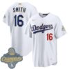 Will Smith Los Angeles Dodgers White 2026 Gold Collection Jersey - All Stitched