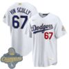 Vin Scully Los Angeles Dodgers White 2026 Gold Collection Jersey - All Stitched