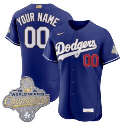 Custom Los Angeles Dodgers Royal 2026 Gold Collection Limited Jersey - All Stitched