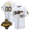 Custom Los Angeles Dodgers White Gold 2026 Gold Collection Jersey - All Stitched