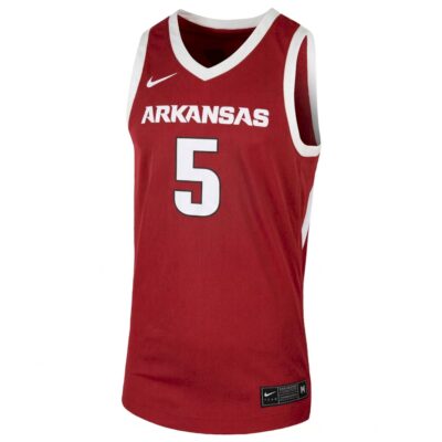 Alternative view of Darius Acuff Jr. Arkansas Razorbacks Basketball Cardinal Game Jersey - All Stitched
