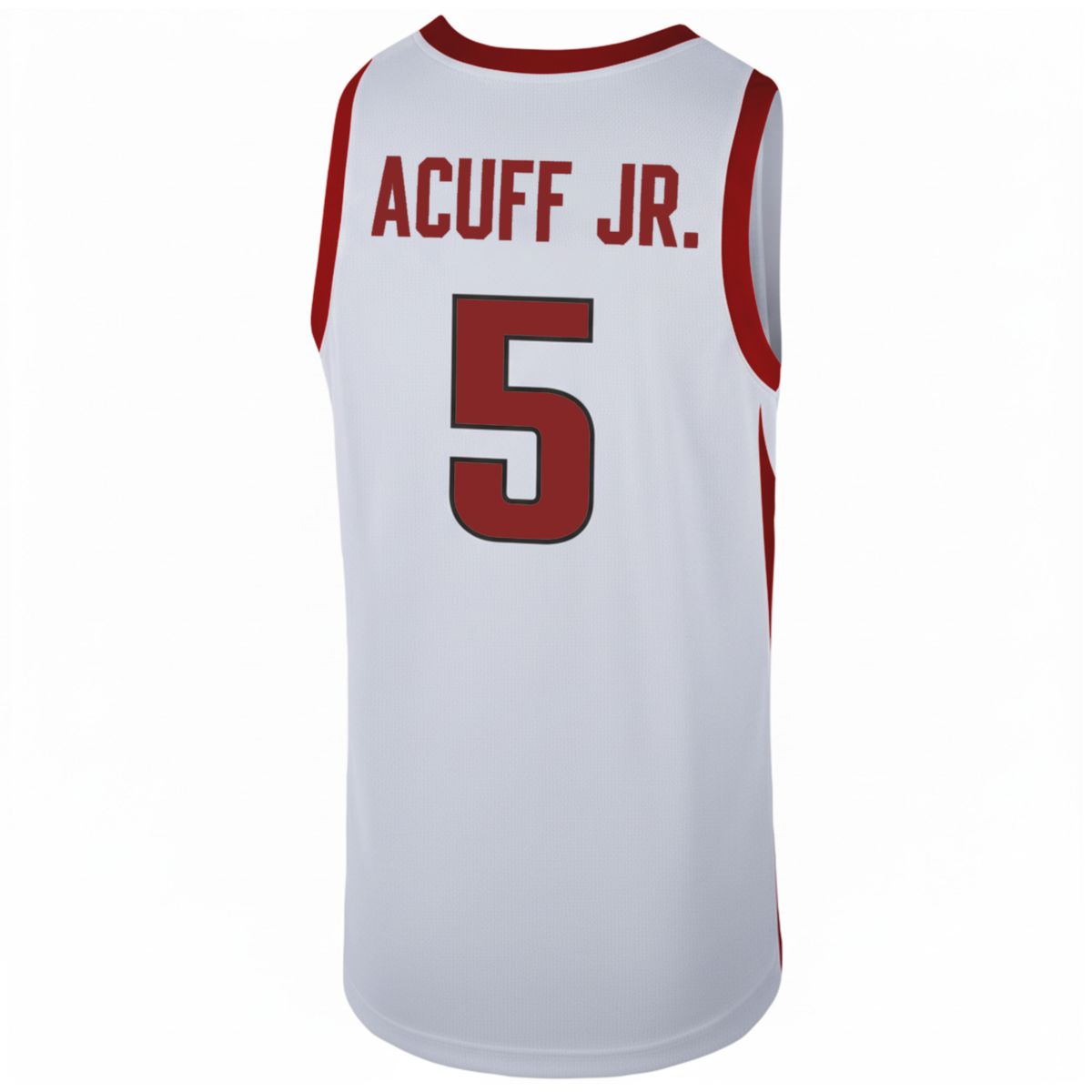 Darius Acuff Jr. Arkansas Razorbacks Basketball White Game Jersey - All Stitched - Image 3