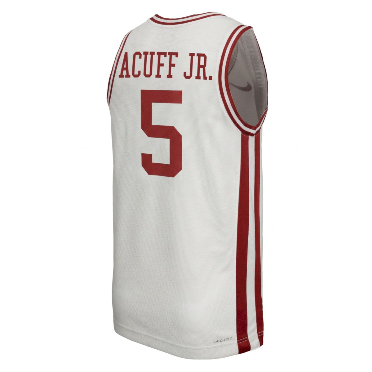Darius Acuff Jr. Arkansas Razorbacks Basketball White Throwback Jersey - All Stitched - Image 3