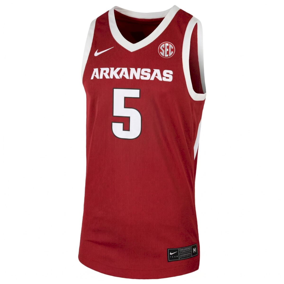 Darius Acuff Jr. Arkansas Razorbacks Basketball Cardinal Game Jersey w/ SEC Patch - All Stitched - Image 2