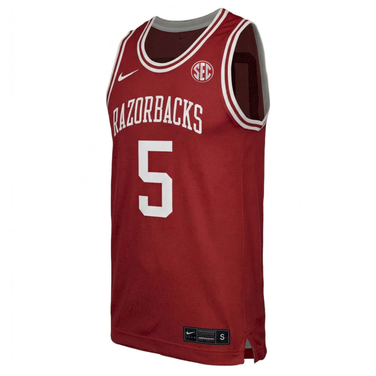 Darius Acuff Jr. Arkansas Razorbacks Basketball Cardinal Throwback Jersey w/ SEC Patch - All Stitched - Image 2