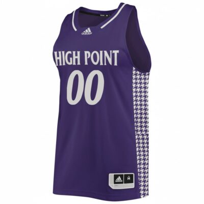 Alternative view of Custom High Point Panthers Basketball Purple Game Jersey - All Stitched